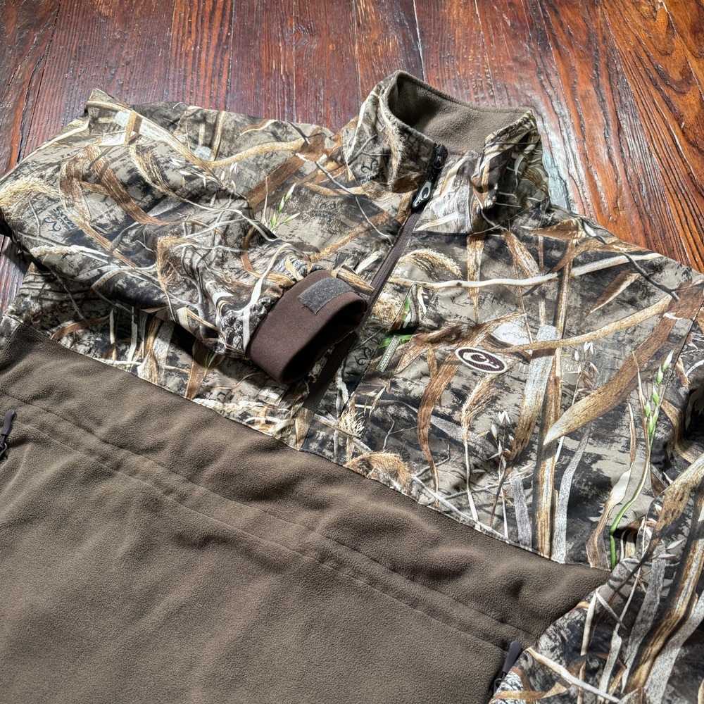 Drake Waterfowl Systems Pullover Mens XL Realtree Max-5 Camo Fleece Hunting